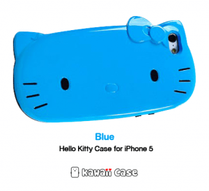 Hello Kitty head iPhone 5 case (All Blue)