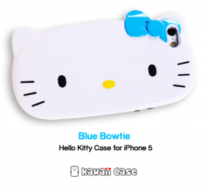 Hello Kitty head iPhone 5 case (Blue bowtie)
