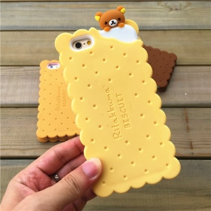 cookie biscuit cute kawaii rilakkuma iphone case feature