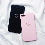 kawaii cute simple heart iphone case 5 6 7 8 X