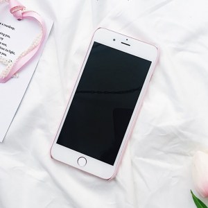 kawaii cute simple heart iphone case 5 6 7 8 X black front