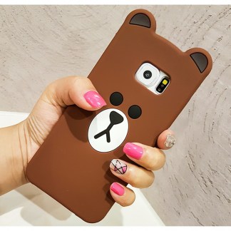 line brown bear kawaii cute samsung case